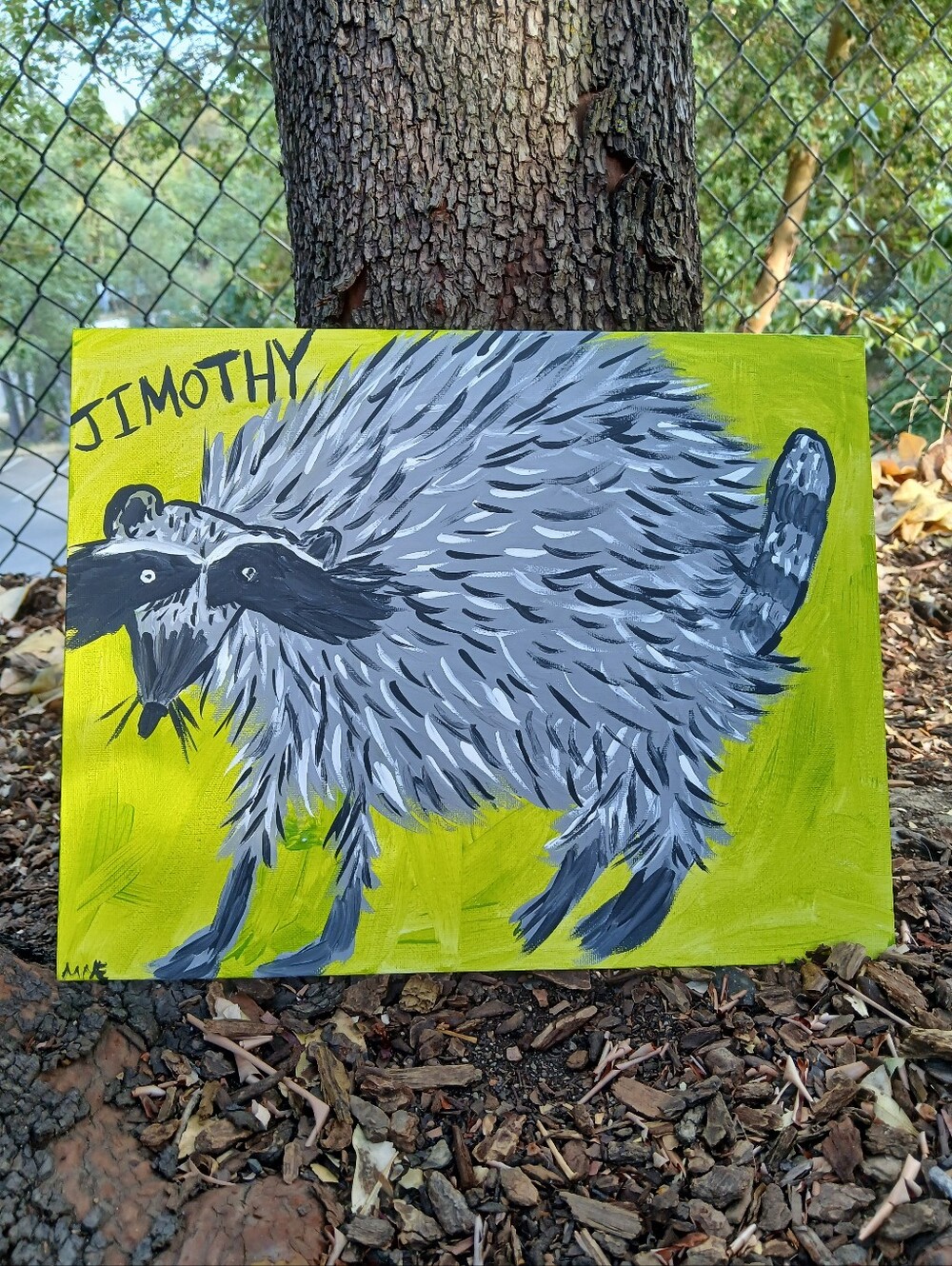 Jimothy Raccoon Painting
